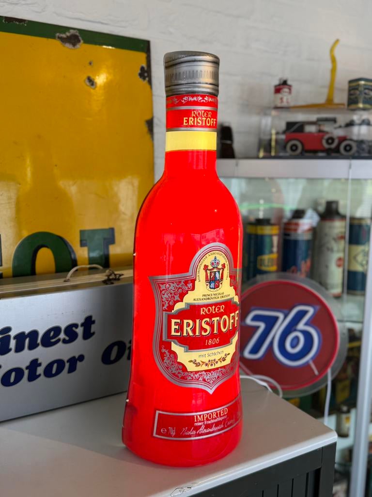 Boîte à lumière publicitaire Eristoff, Collections, Enlèvement, Utilisé, Table lumineuse ou lampe (néon)