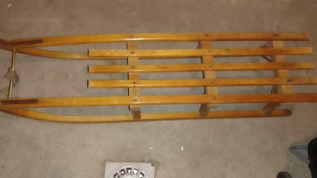 Traîneau en bois, année 60, bel état, Enlèvement, Comme neuf, Bois