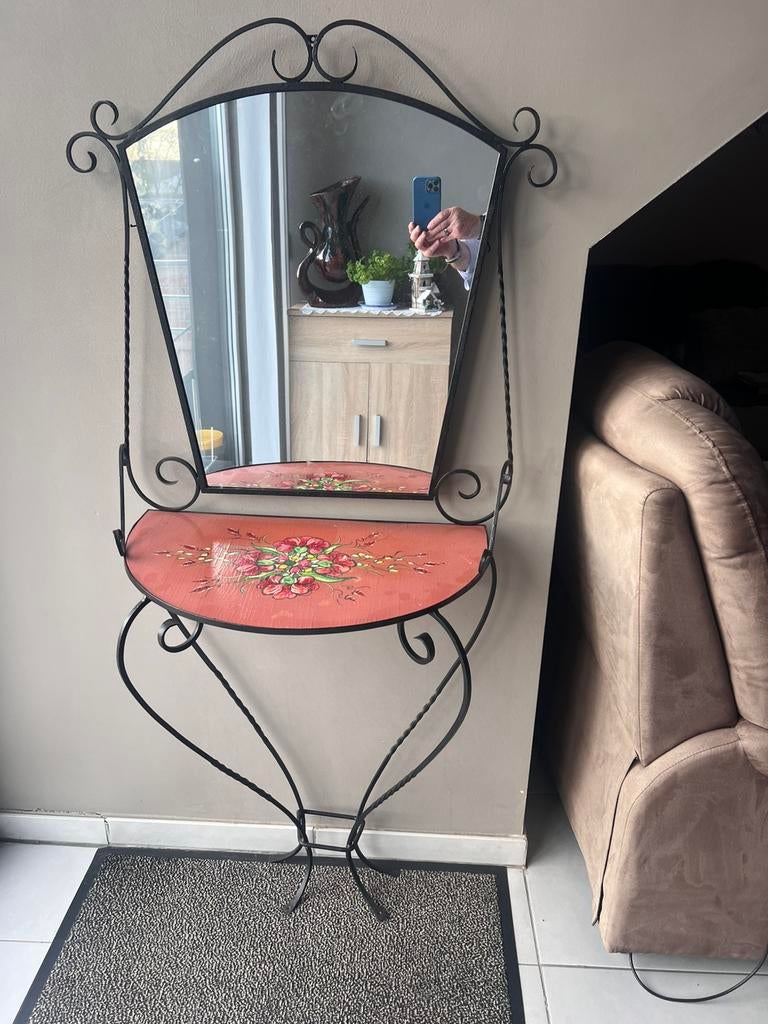 Coiffeuse vintage fer forgé, Maison & Meubles, Tables | Coiffeuses, Utilisé, 150 à 200 cm, 50 à 100 cm, Métal ou Aluminium, Enlèvement