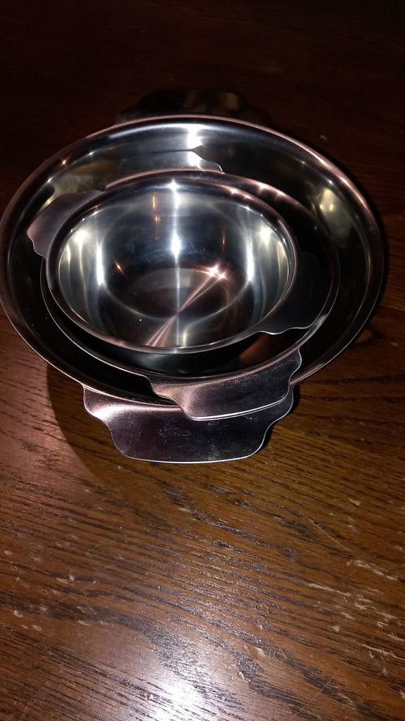 3 schalen Sartel inox, Maison & Meubles, Enlèvement, Utilisé