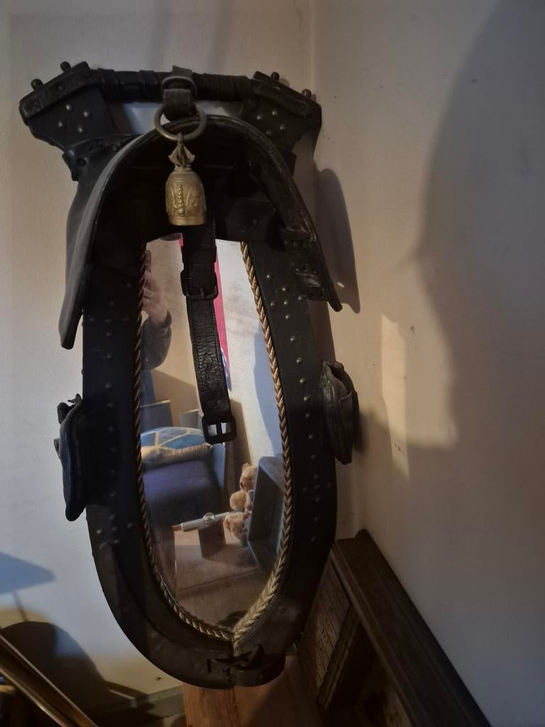 Antieke paardenhaam met spiegel, Dieren en Toebehoren, Ophalen