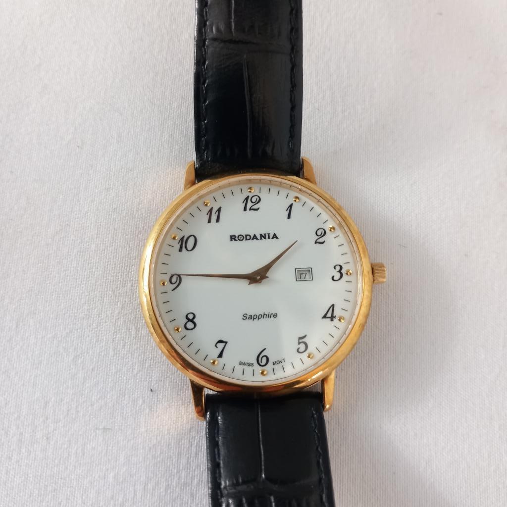 Rodania Sapphire herenuurwerk, Montre-bracelet, Autres marques, Enlèvement ou Envoi, Cuir