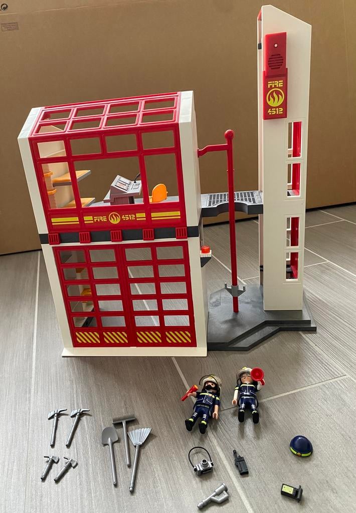 Playmobil brandweerkazerne, Kinderen en Baby's, Speelgoed | Playmobil, Ophalen, Zo goed als nieuw