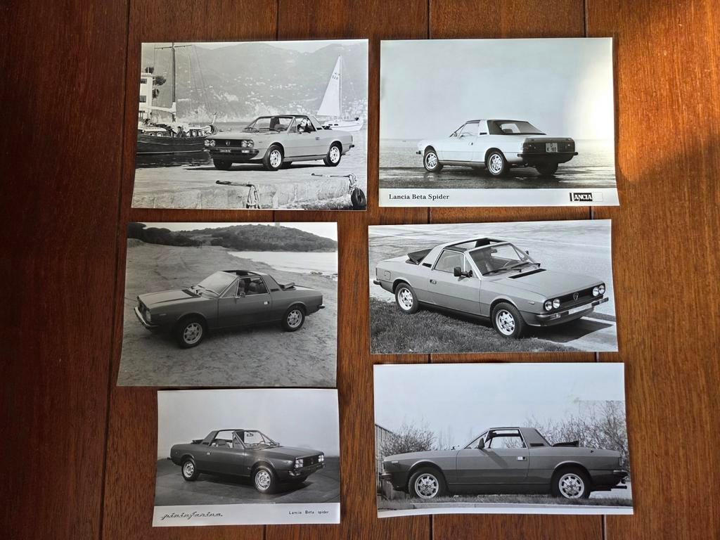 6x Photo de presse de la Lancia Beta Spider, Collections, Enlèvement ou Envoi, Comme neuf