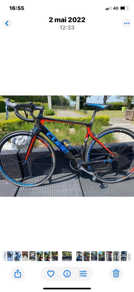 Velo de course Cube Agree c62 pro Dura Ace 2016 taille 56, Autres marques, Enlèvement, Carbone, 53 à 57 cm