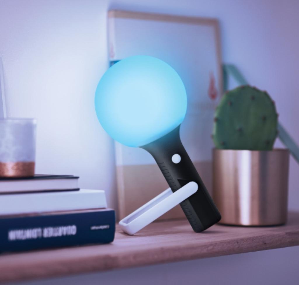 LAMPE LED EXTERIEUR MULTICOLOR LEXON BOLLA + ACIER NEUVE, Ophalen of Verzenden, Nieuw, Staal, Led