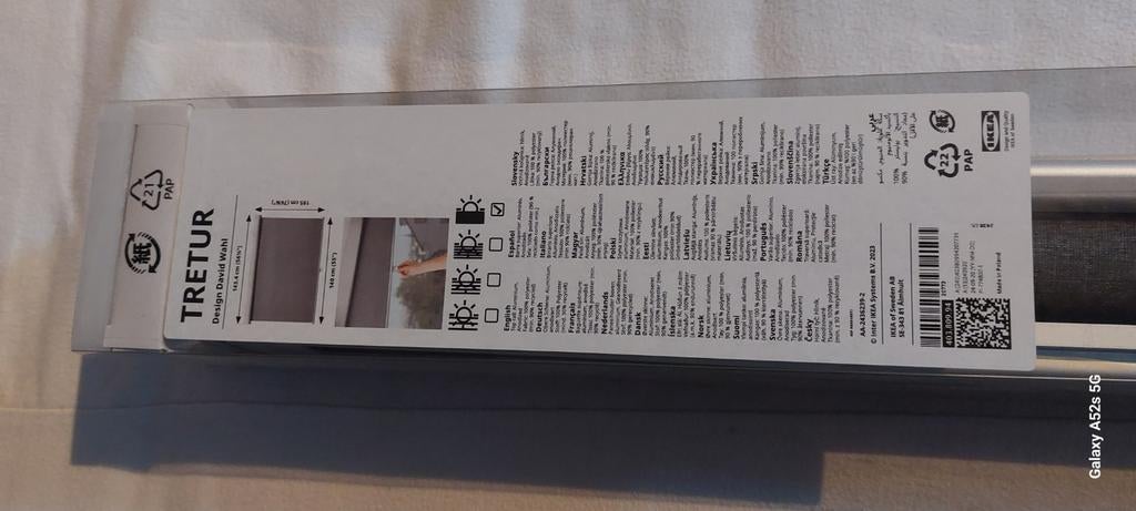 Rolgordijn 140 x 195 grijs ikea. Nieuw. Prijs winkel 55 euro, Enlèvement, Neuf, Gris