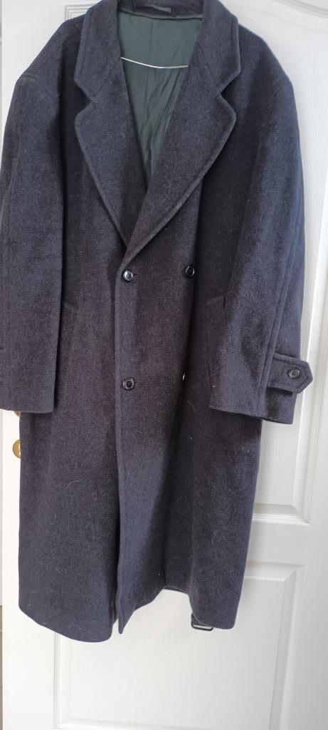 herenmantel kasjmier en wol, Ophalen, Zo goed als nieuw, Maat 52/54 (L), Grijs