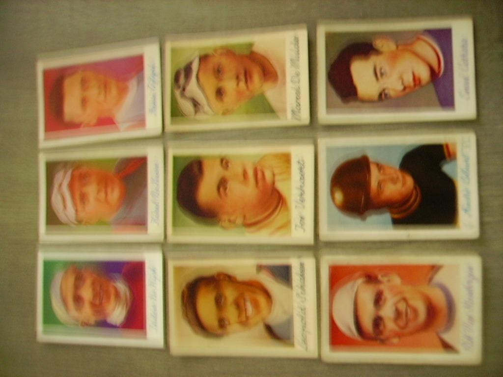 Wielrenners kaarten chromos, Verzamelen, Gebruikt, Ophalen of Verzenden, 1940 tot 1960, Prent