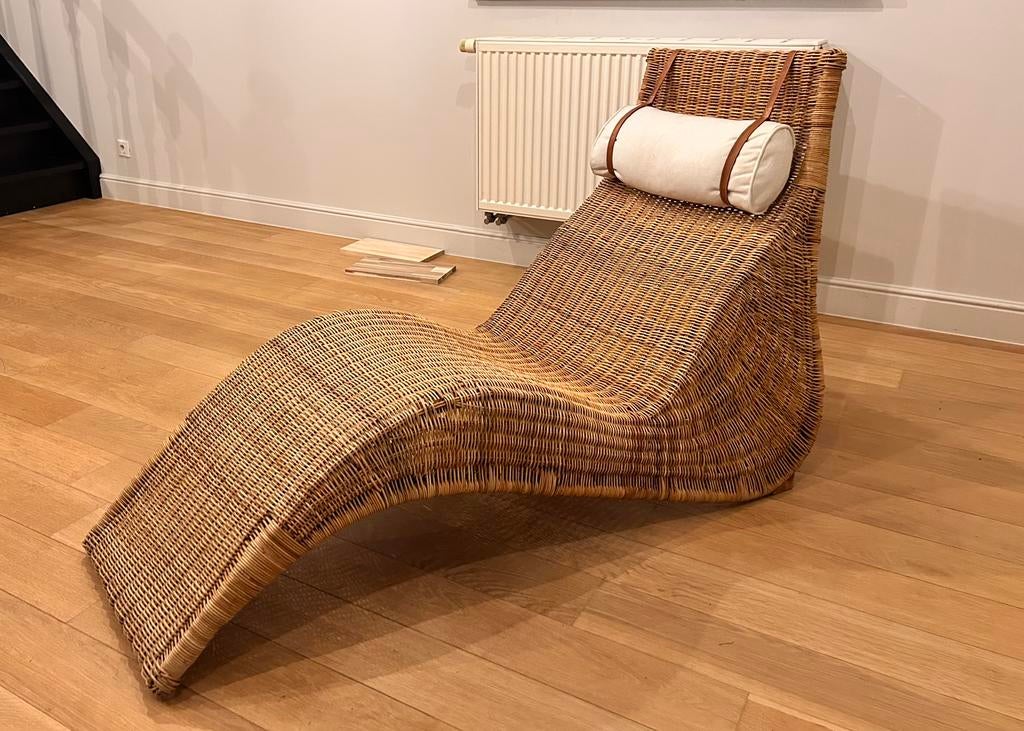 Rotan chaise longue, Enlèvement, Comme neuf, Une personne
