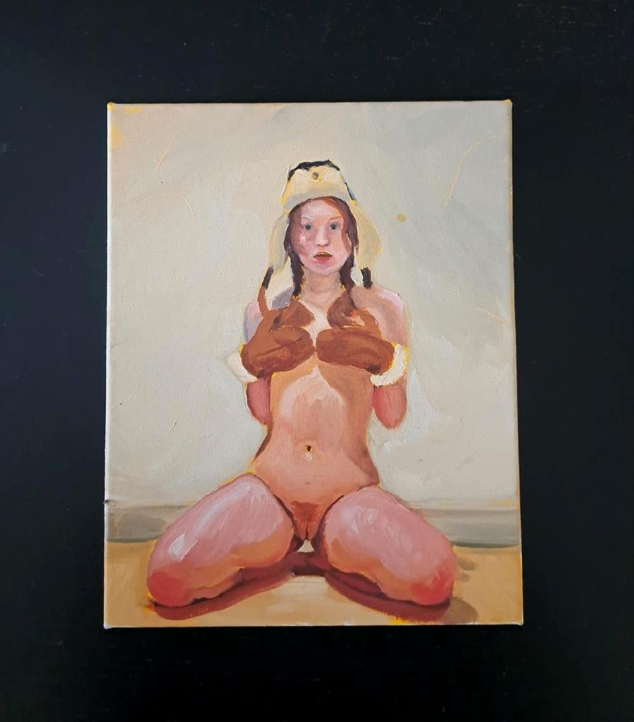 Olieverfschilderij van de vrouw, Ophalen of Verzenden