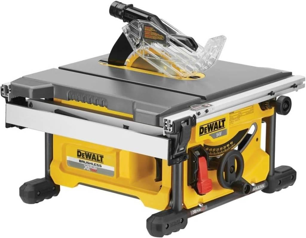 DeWALT DCS7485N-XJ Tafelcirkelzaag Flex V, 54 V, geel, Enlèvement, Comme neuf, Dewalt