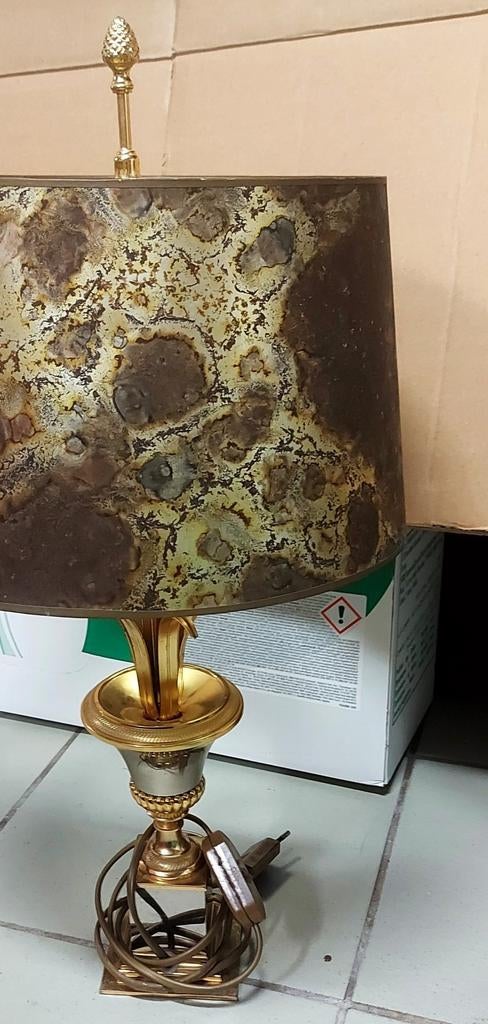 Boulanger lamp met gouden wolkenkap, Huis en Inrichting, Lampen | Plafondlampen, Zo goed als nieuw, Metaal, Ophalen of Verzenden