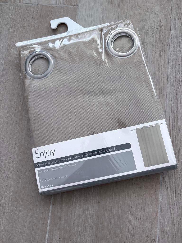 Rideaux, Huis en Inrichting, Stoffering | Gordijnen en Lamellen, Nieuw, Beige, Ophalen