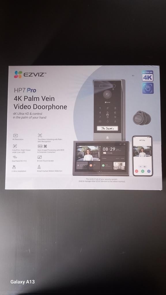 EZVIZ HP7 Pro 4K - Portier Parlophone vidéo NEUF, Maison & Meubles, Sonnettes, Enlèvement, Compatible avec les smartphones, Neuf