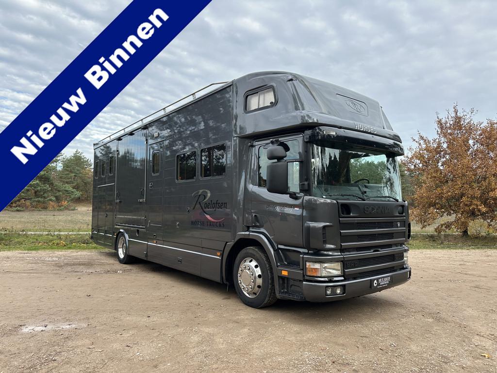 Scania 18T ROELOFSEN 6-paards paardenvrachtwagen LIVING, Automaat, Achterwielaandrijving, Scania, 169 kW