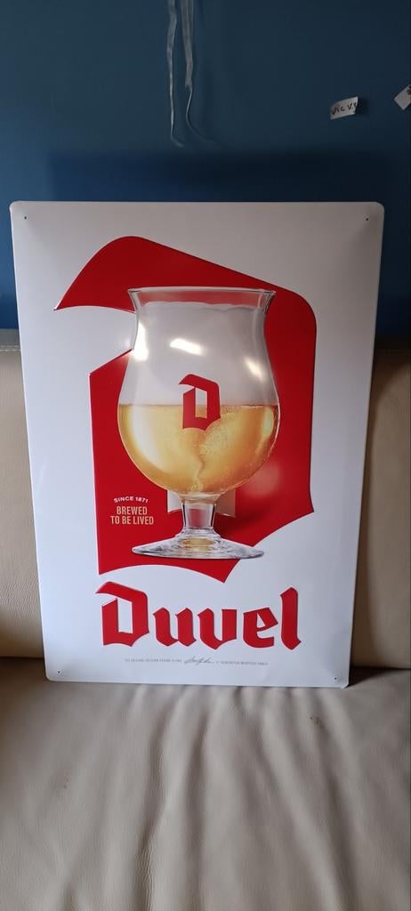 Duvel plaat reklame plaat  nieuw, Ophalen, Duvel