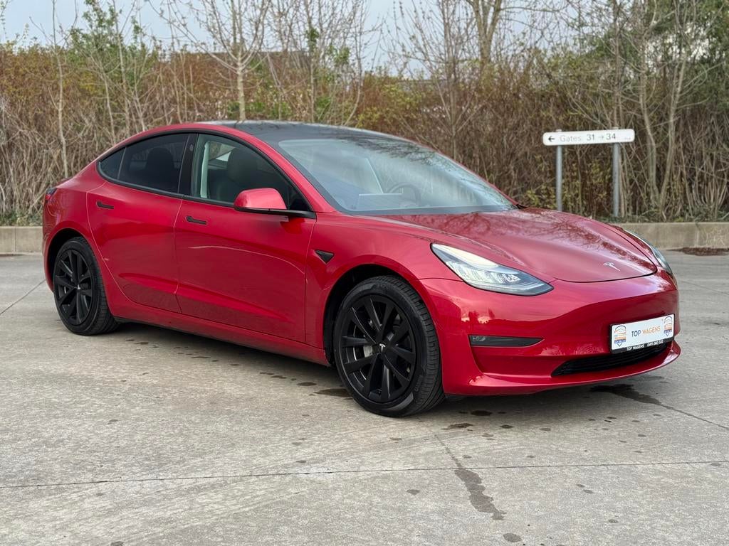 TESLA MODEL 3 LONG RANGE AWD /EERSTE EIGENAAR!/ GEKEURD VVK!, Automaat, Parkeersensor, Zwart, Leder