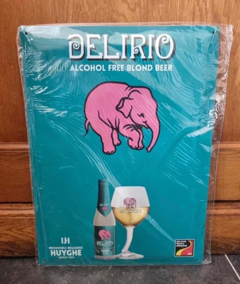 Plaque en métal - Delirium Delirio, Collections, Enlèvement ou Envoi, Neuf, Panneau, Plaque ou Plaquette publicitaire, Autres marques