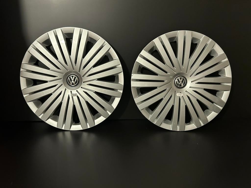 2 enjoliveurs d’origine vw polo caddy golf 5,6,7,8 15 ", Enlèvement ou Envoi, Comme neuf