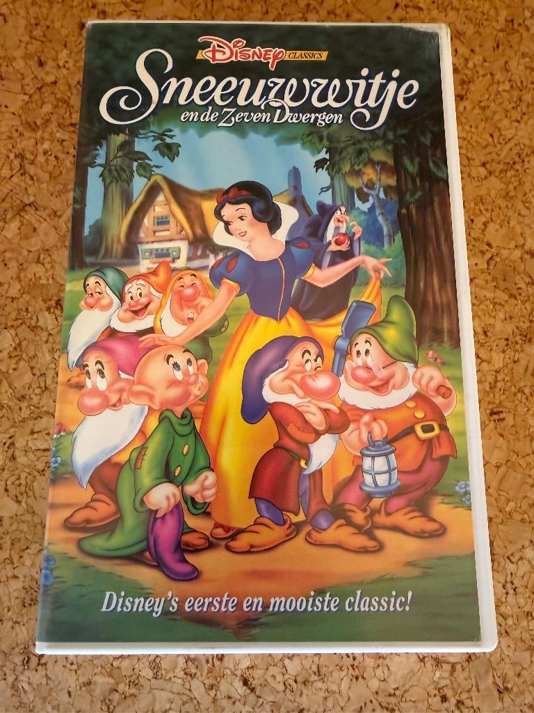 Walt Disney VHS : Sneeuwwitje en de 7 dwergen, Ophalen of Verzenden, Sneeuwwitje of Doornroosje, Zo goed als nieuw, Overige typen