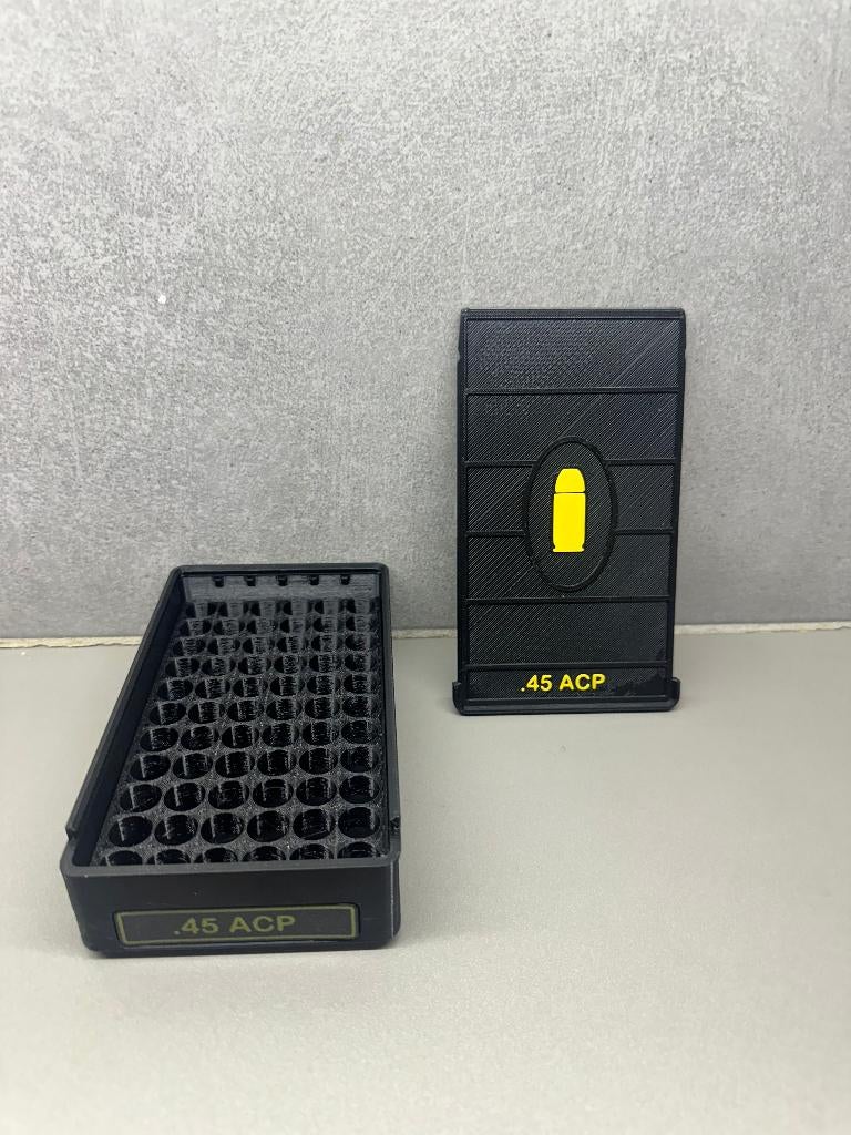 Boîte de rangement .45 acp - Fait main - Noir, Sports & Fitness, Accessoires de sport de tir, Neuf, Enlèvement ou Envoi