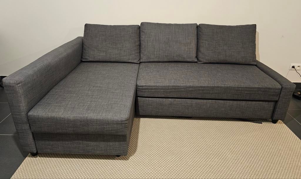 Canapé convertible angle+rangement, Skiftebo gris foncé, Maison & Meubles, Enlèvement, Gris