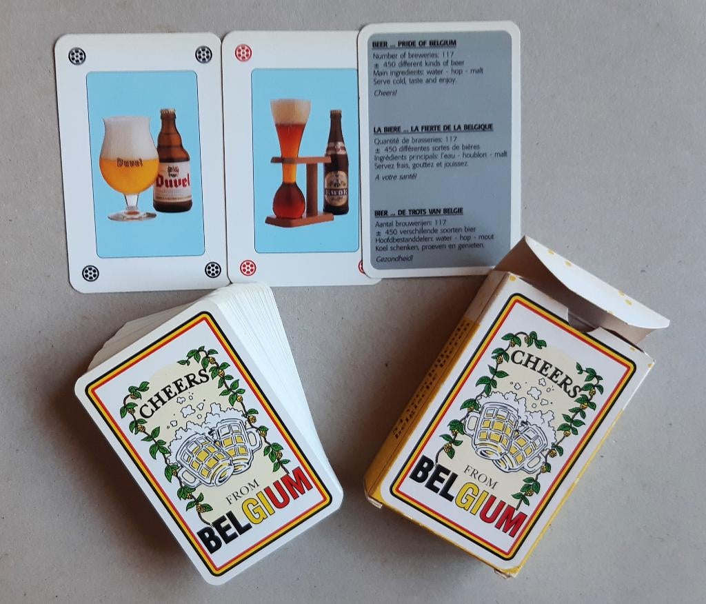 SPEELKAARTEN RECLAME CHEERS FROM BELGIUM  BIER BIERE, Ophalen of Verzenden, Speelkaart(en)