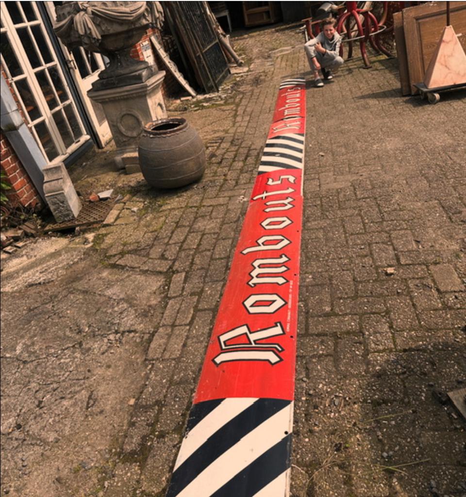 reclame oud emaille bord lang rombouts koffie emaillebord, Verzamelen, Ophalen, Reclamebord