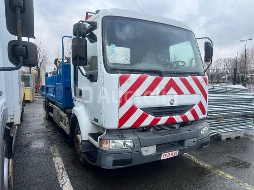 Camion plateau ridelle avec grue - Renault - MIDLUM 12 .220, Autos, Achat, Entreprise, TVA déductible, Autres carburants