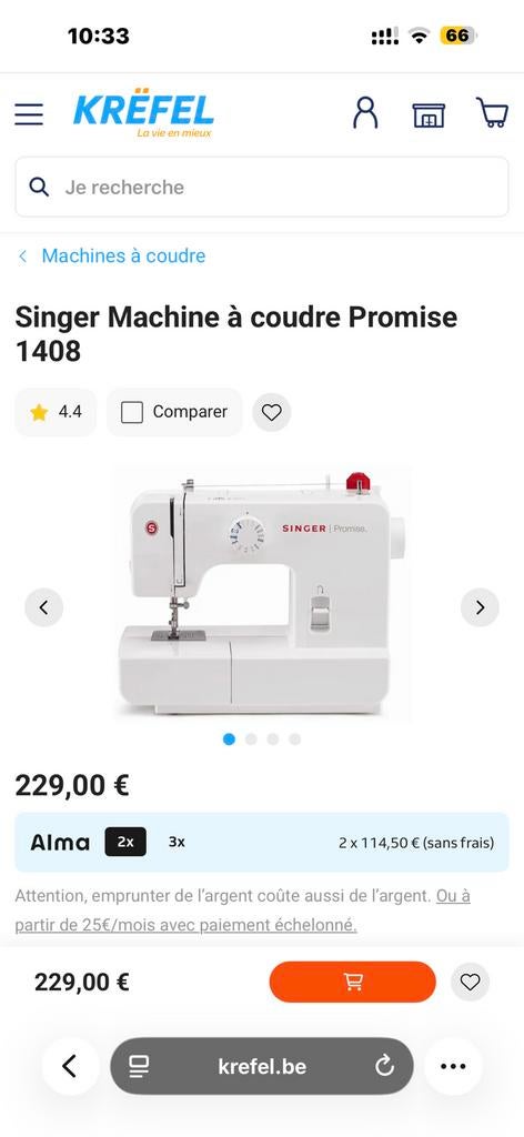 Machine à coudre Singer Promise New, Hobby & Loisirs créatifs, Machines à coudre & Accessoires, Enlèvement, Comme neuf, Machine à coudre