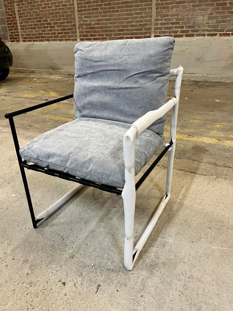 Lot de 8 chaise, Maison & Meubles, Chaises, Comme neuf, Métal, Gris, Enlèvement