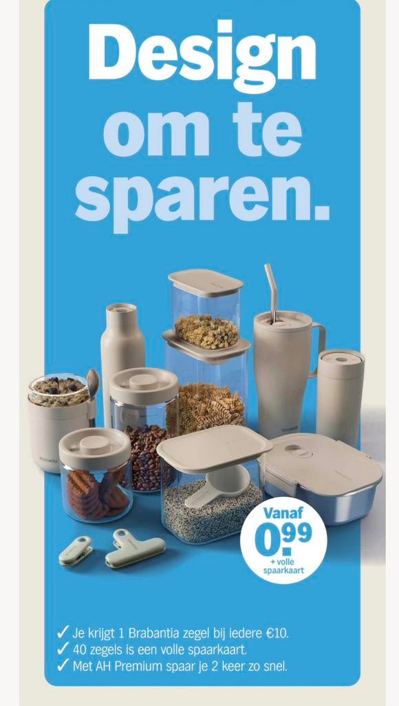 Kortingskaarten voor Brabantia artikelen via Albert heijn., Verzamelen, Supermarktacties, Ophalen