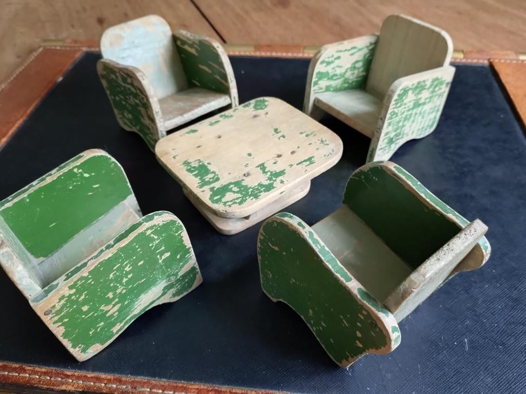 Salon de meubles de maison de poupée Art Déco, Enlèvement ou Envoi