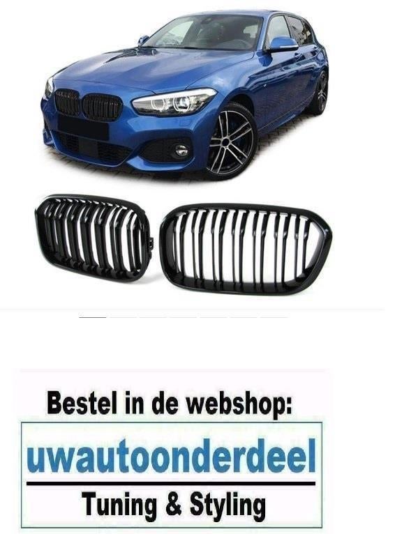Grill Nieren Dubbele Spijl Zwart Voor Bmw 1 Serie F20 F21 LC, Envoi