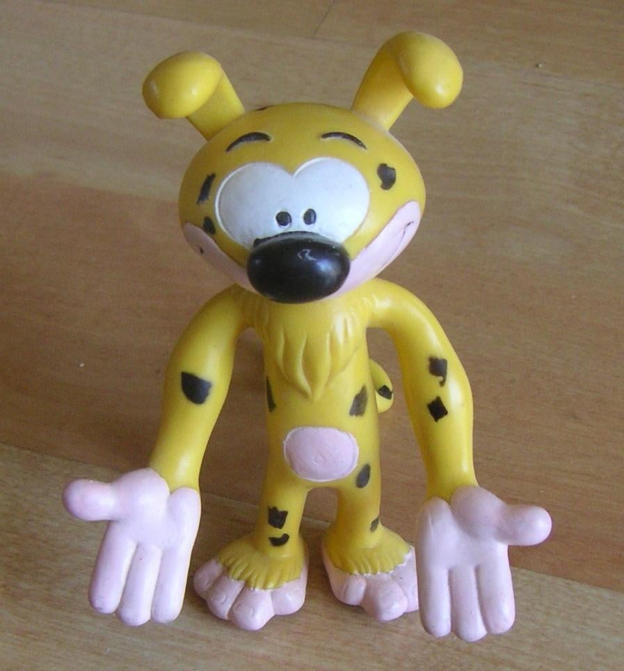 MARSUPILAMI rubberen figuur uit de jaren 90, Ophalen of Verzenden, Guust of Robbedoes, Gebruikt, Beeldje of Figuurtje