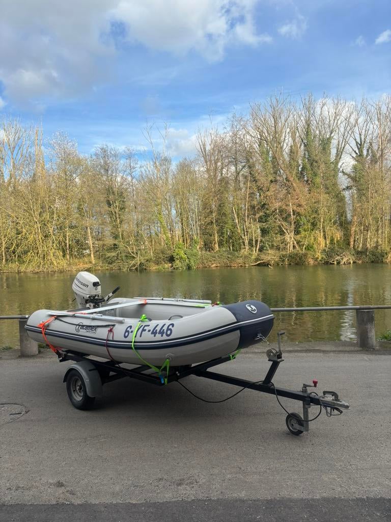 Zodiac Talamex 350 +Johnson 15CV, Watersport en Boten, Rubberboten, Zo goed als nieuw, Zodiac, Aluminium, Minder dan 70 pk, Benzine