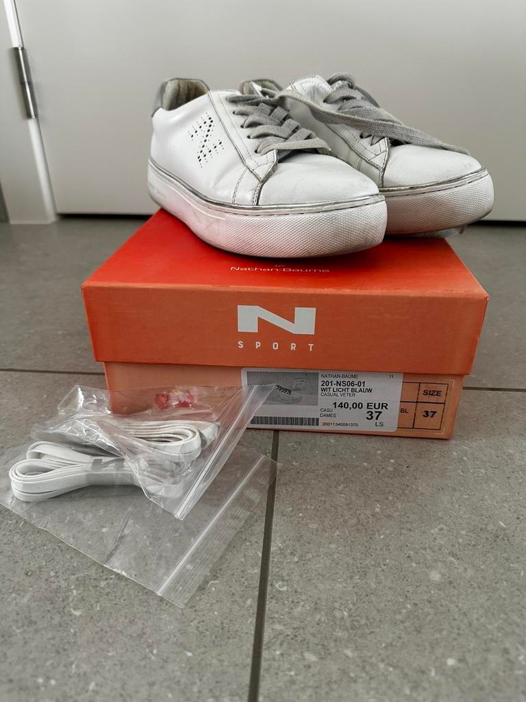 Damesschoen Nathan maat 37, Kleding | Dames, Schoenen, Ophalen, Wit, Sneakers, Gedragen