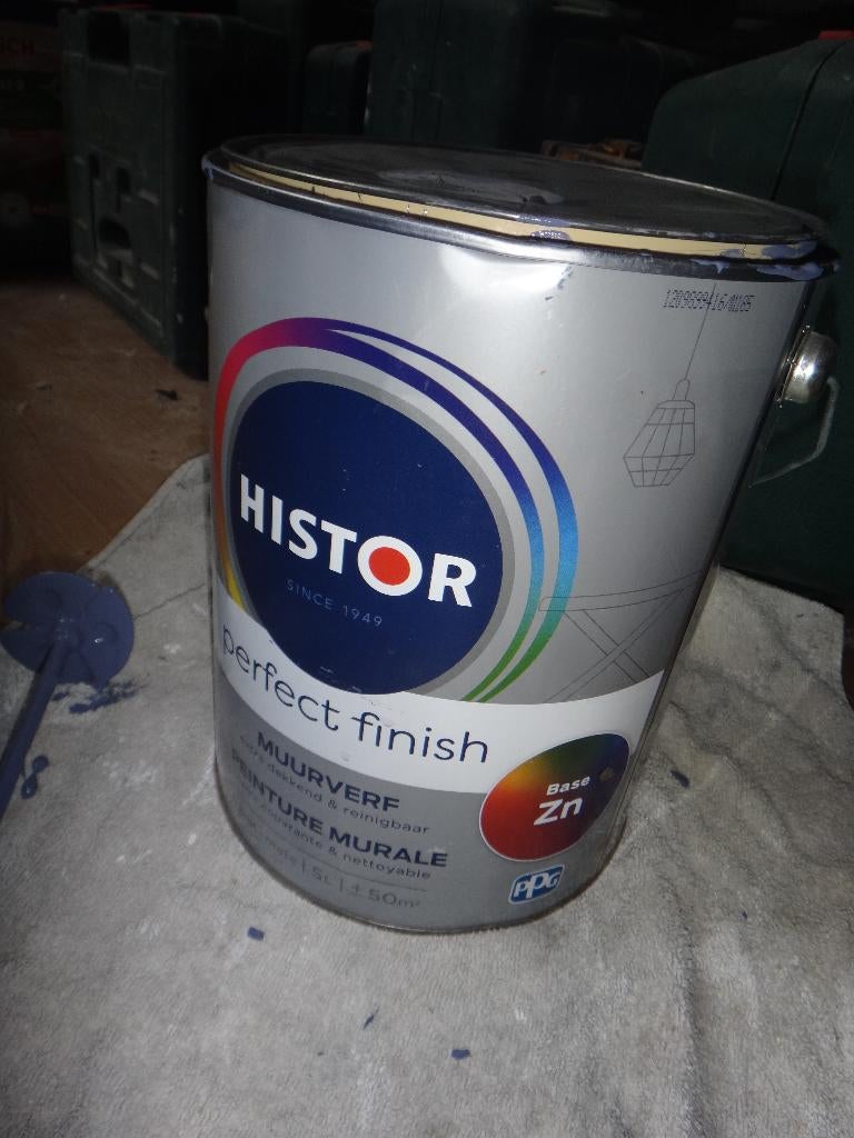 T.K. muurverf, histor perfect finish 5 liter,voor 50 m2,, Bricolage & Construction, Peinture, Vernis & Laque, Neuf, Enlèvement ou Envoi