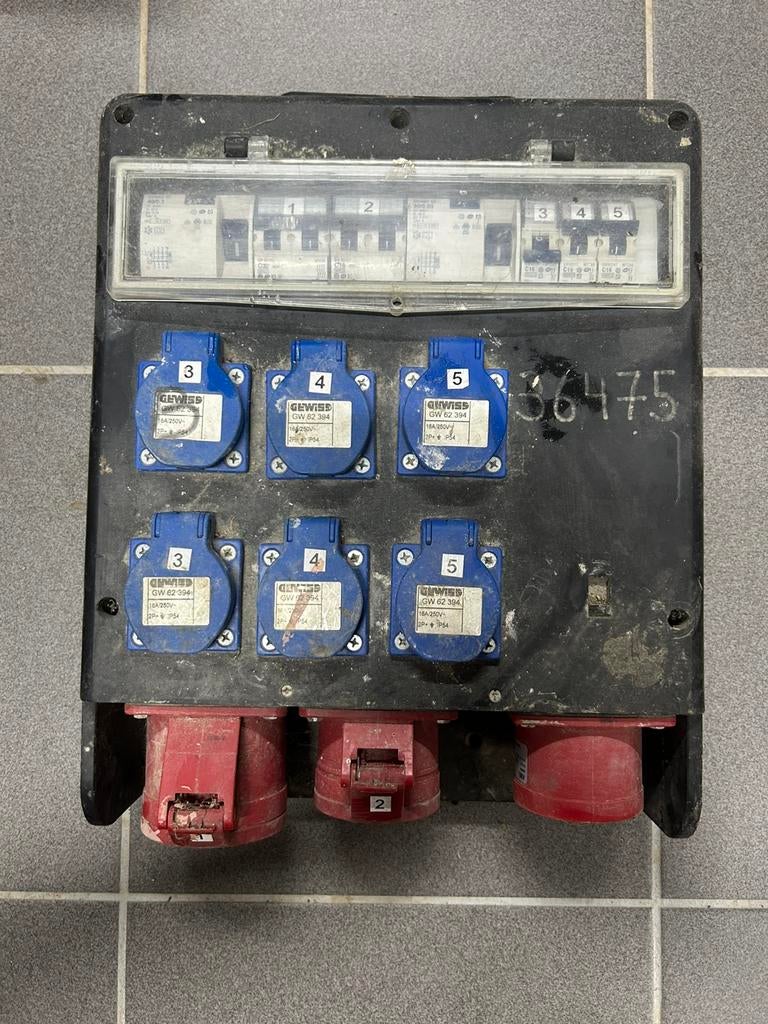 coffret électrique triphasée de chantier., Enlèvement, Utilisé, Prise de courant