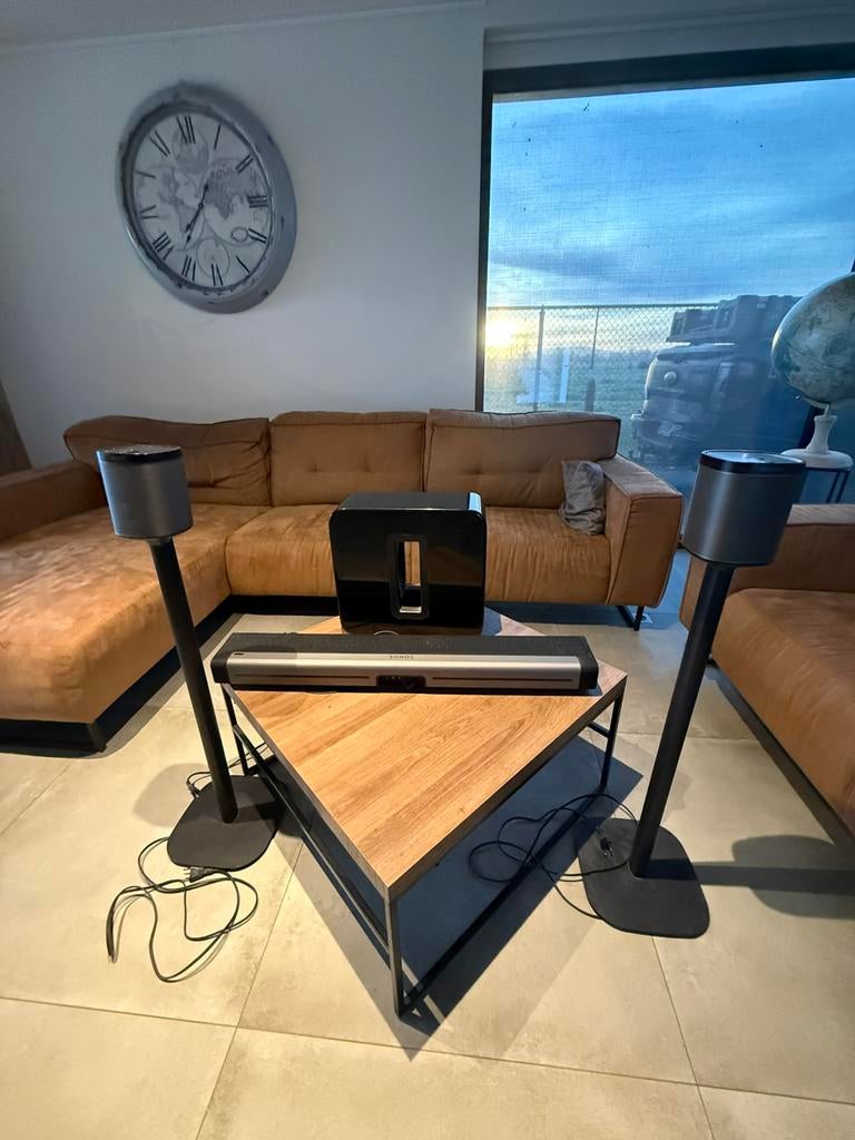 Sonos Home Cinema Set – Playbar + Sub + 2x Play:1 + Stands, Ophalen, Gebruikt, 5.1-systeem, Overige merken