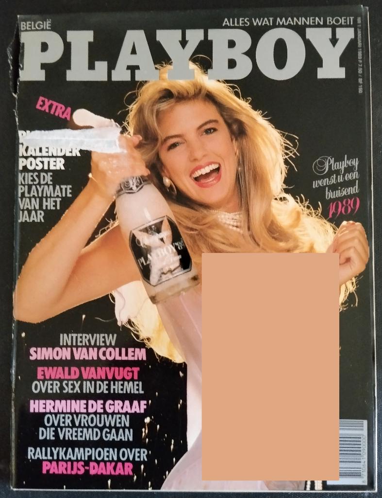 Playboy België NL (3st) Jan 1989 - Mrt 1989 - Dec 1992, Verzamelen, Verzenden, 1980 tot heden, Tijdschrift