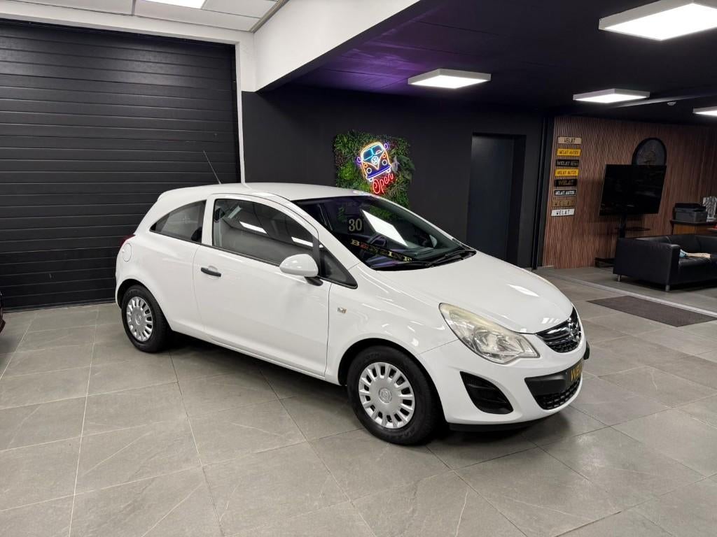 OPEL CORSA 2011 1.2 BENZINE 130.000KM, Euro 5, Zwart, Wit, Bedrijf