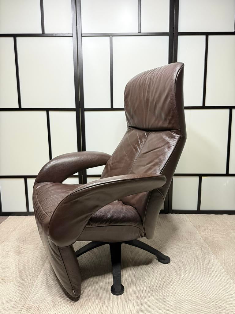 JORI Relax en Design Fauteuil, Huis en Inrichting, Fauteuils, Gebruikt, Leer, Metaal, 75 tot 100 cm, 75 tot 100 cm, Ophalen