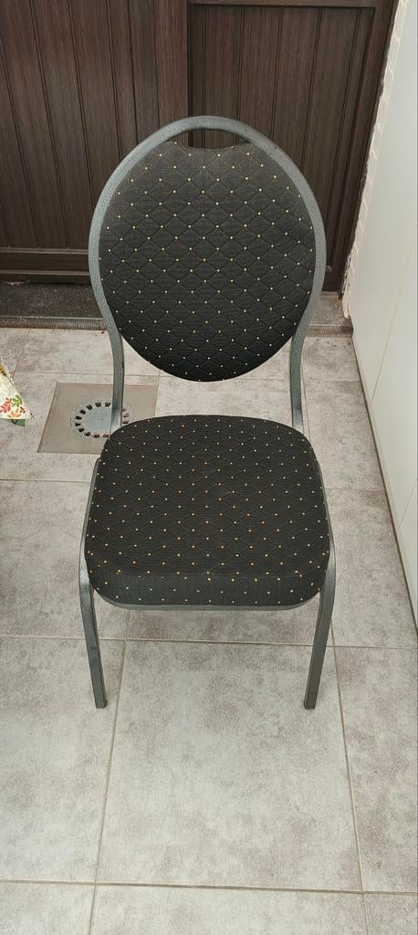 6 horeca stoelen, Ophalen, Zwart, Zo goed als nieuw, Stof