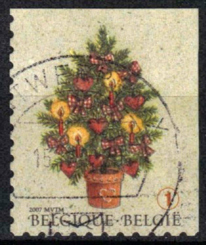 Belgique 2007 - Yvert 3718 /OBP 3714b - Sapin de Noël (ST), Envoi, Affranchi, Oblitéré, Noël