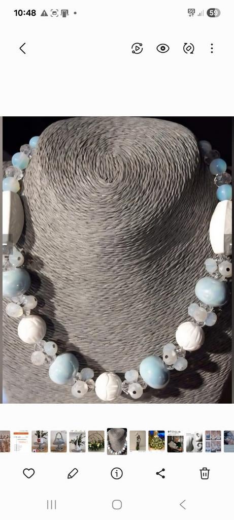 Ketting keramiek swarovky, Ophalen of Verzenden, Nieuw