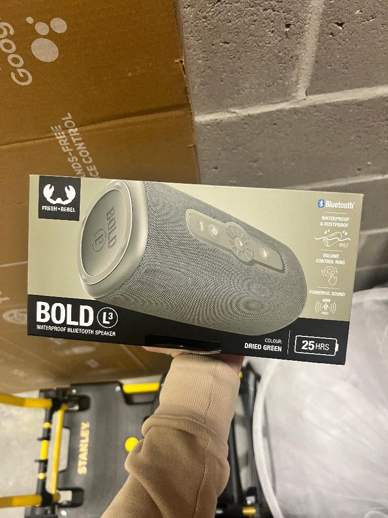 Fresh 'n Rebel Bold L3 Green - Waterdichte Speaker - NIEUW, Audio, Tv en Foto, Luidsprekerboxen, Overige merken, Nieuw, Ophalen of Verzenden