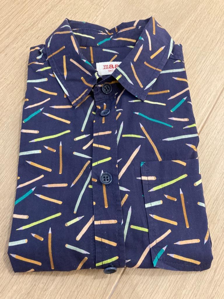 Hemdje met potloodjes 10 jaar, Kinderen en Baby's, Gebruikt, Maan, Jongen of Meisje, Overhemd of Blouse