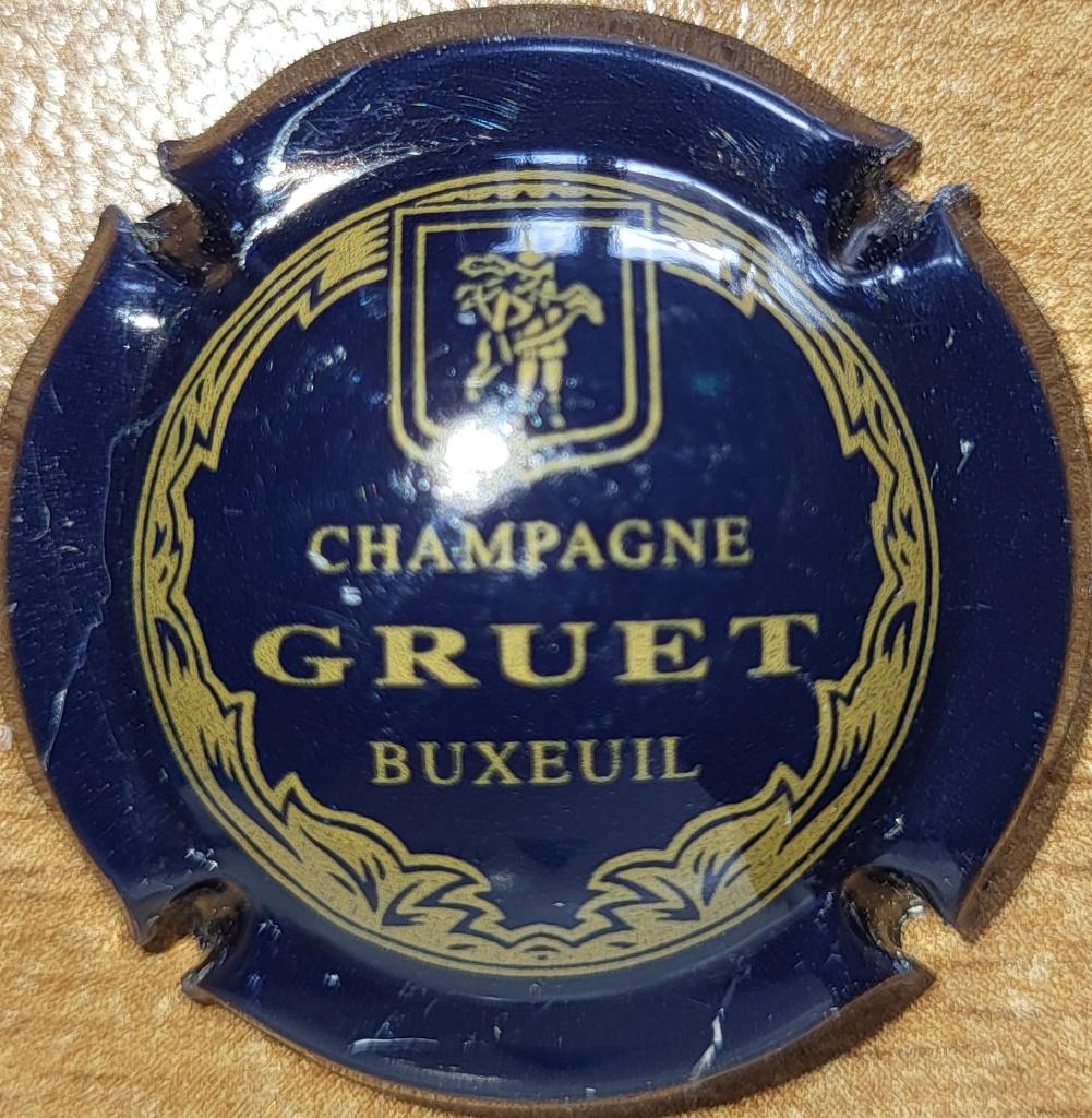 Capsule Champagne GRUET bleu noir & or mat nr.02, Verzamelen, Ophalen of Verzenden, Zo goed als nieuw, Frankrijk, Champagne